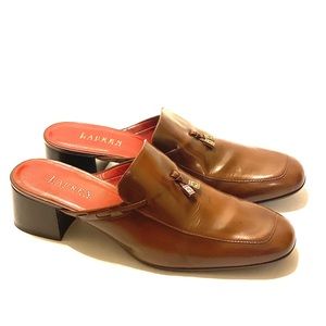 LAUREN RALPH LAUREN Rosemary Leather Mules